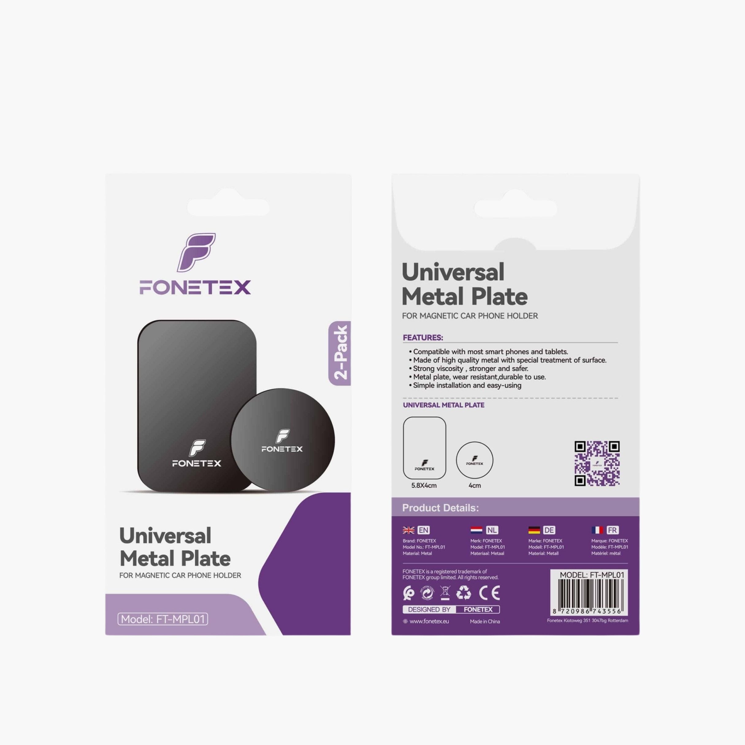 Metalen Plaat voor Magnetische Autohouders