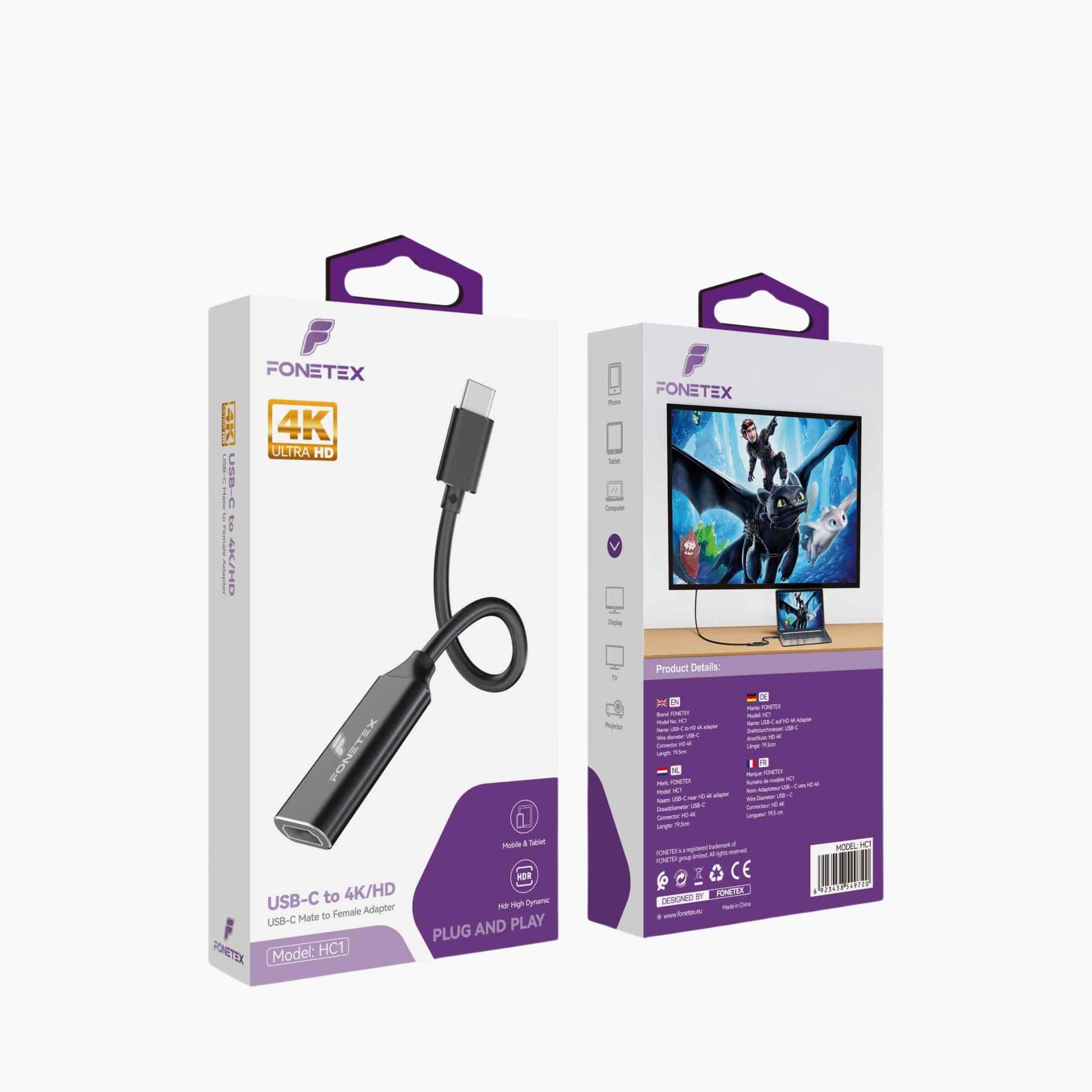 USB-C naar 4K HDMI Adapter – HC1